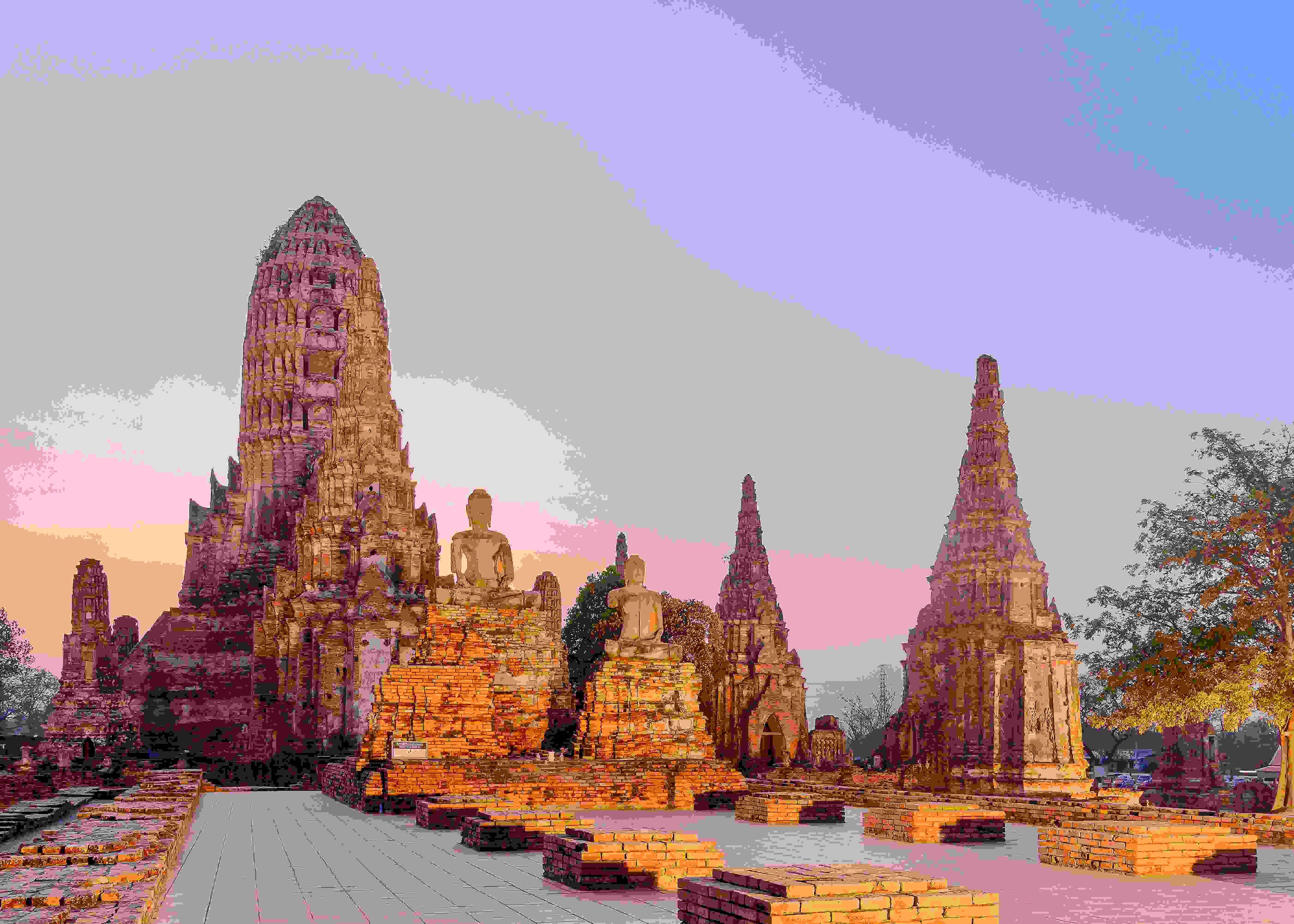 Ancient Pagoda Temple Ayuthaya Historical Park Thailand