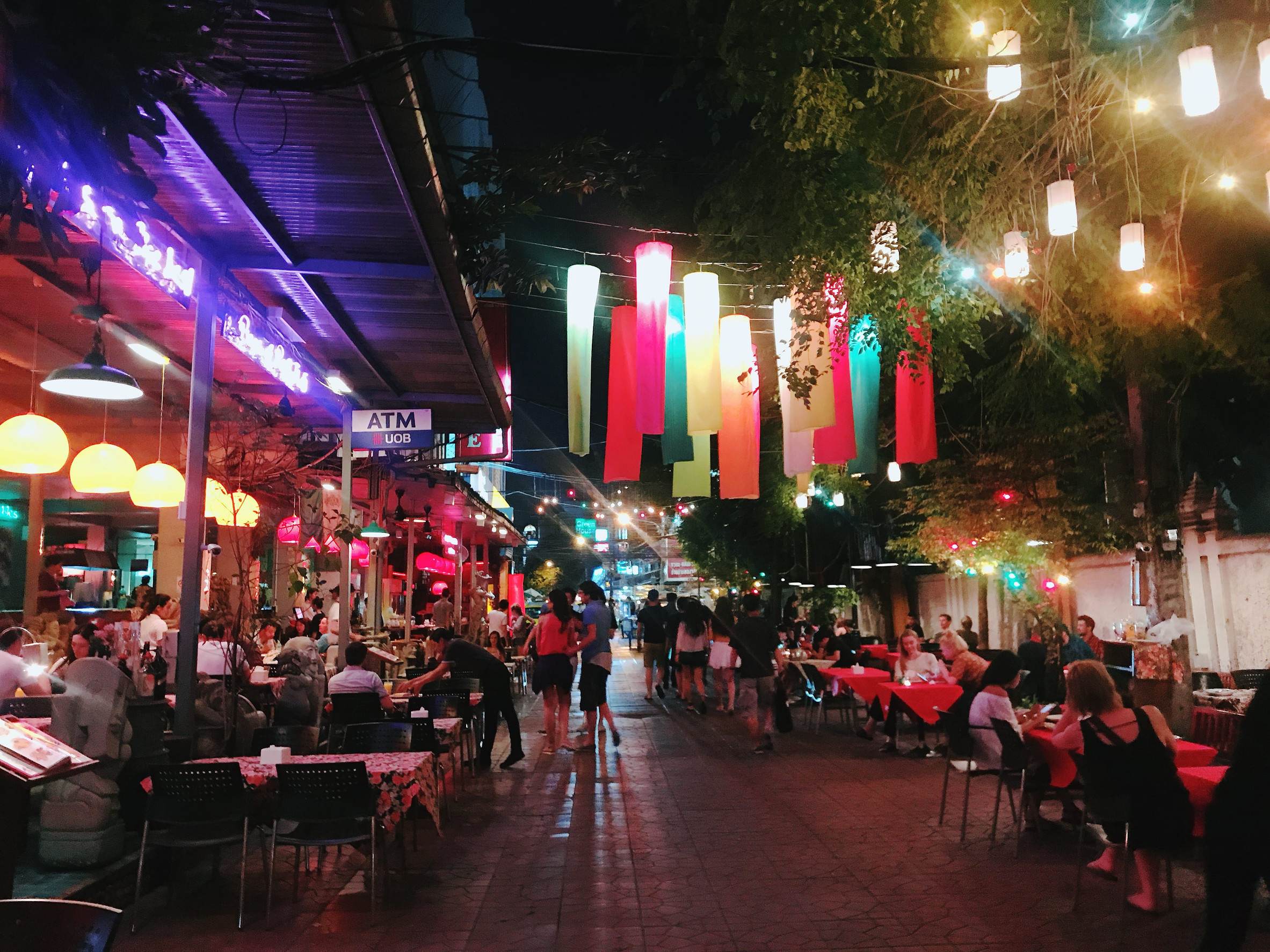 People Eating And Drinking At Night In Bangkok People Eating And Drinking At Night In Bangkok