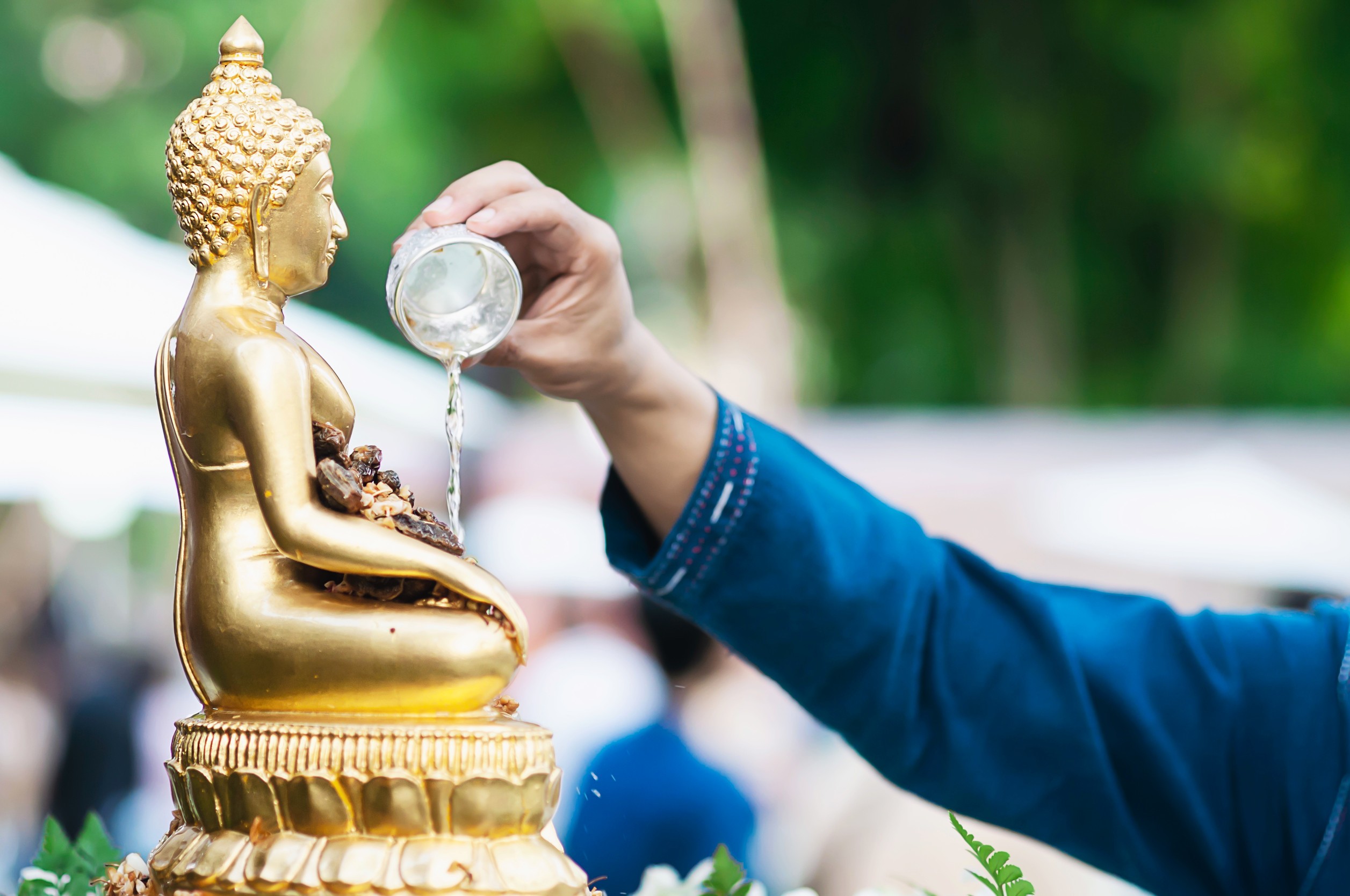 People In Traditional Ceramony In Songkran Festival