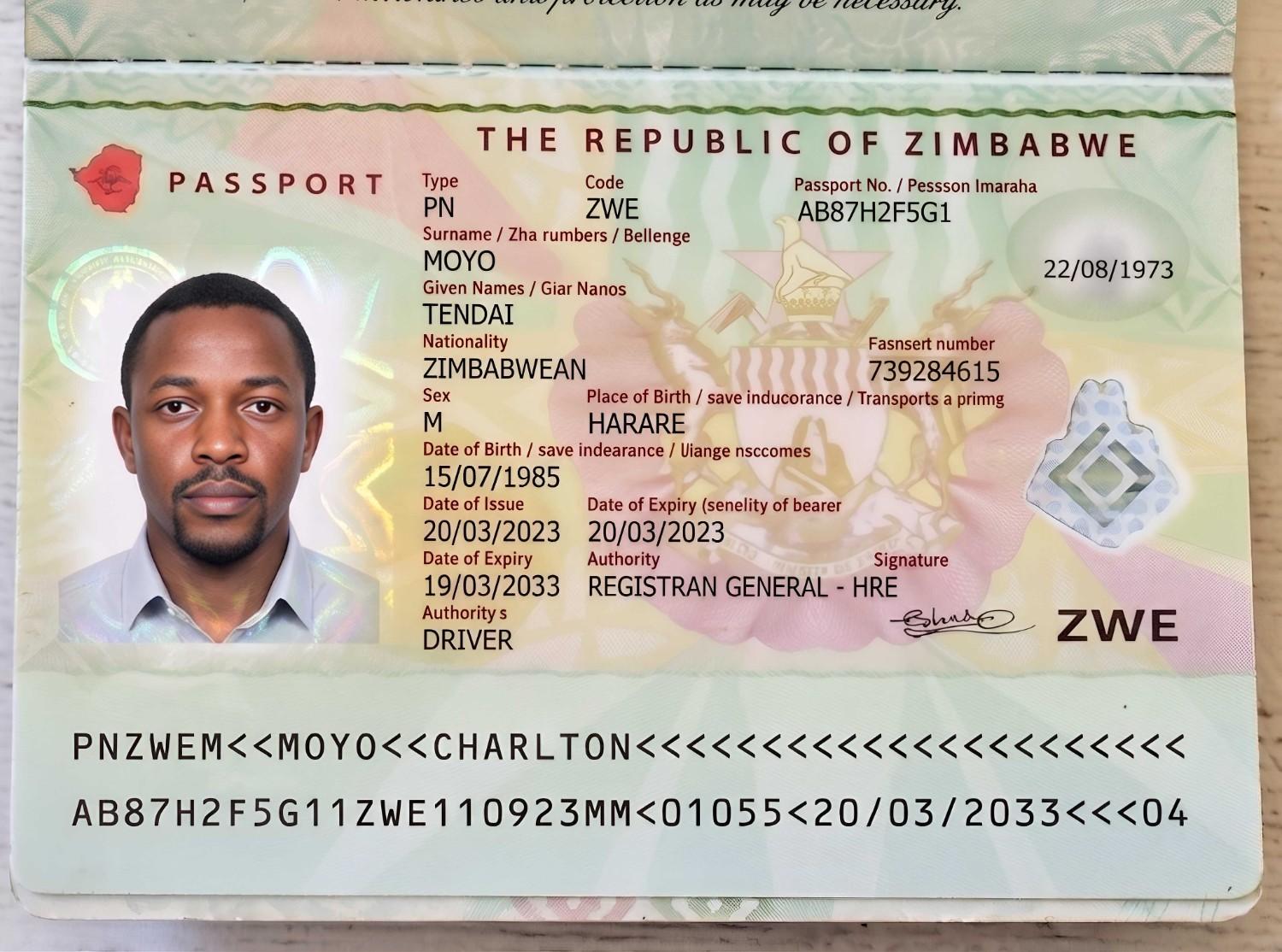 Sample Of Passport Biopage